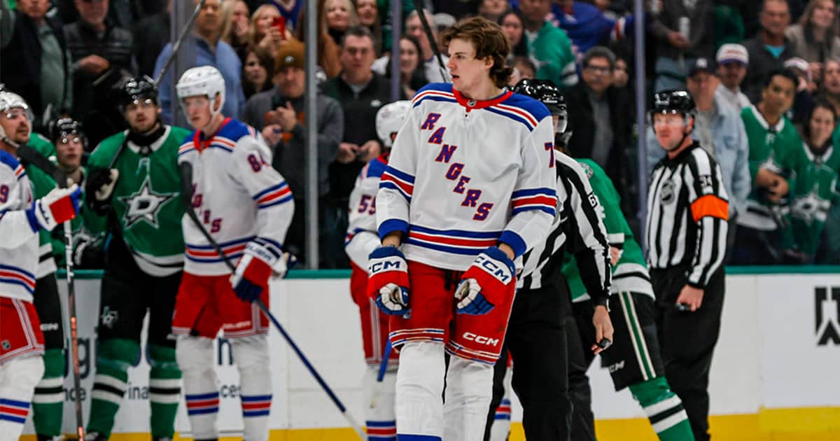 Rangers' Matt Rempe Ejected For Elbow On Miro Heiskanen - Gino Hard